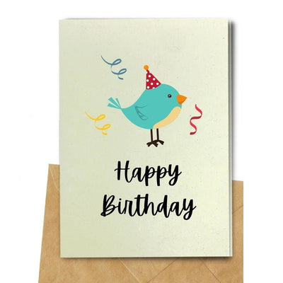 Bird Cotton Birthday Card by EarthBits - Petite Belle