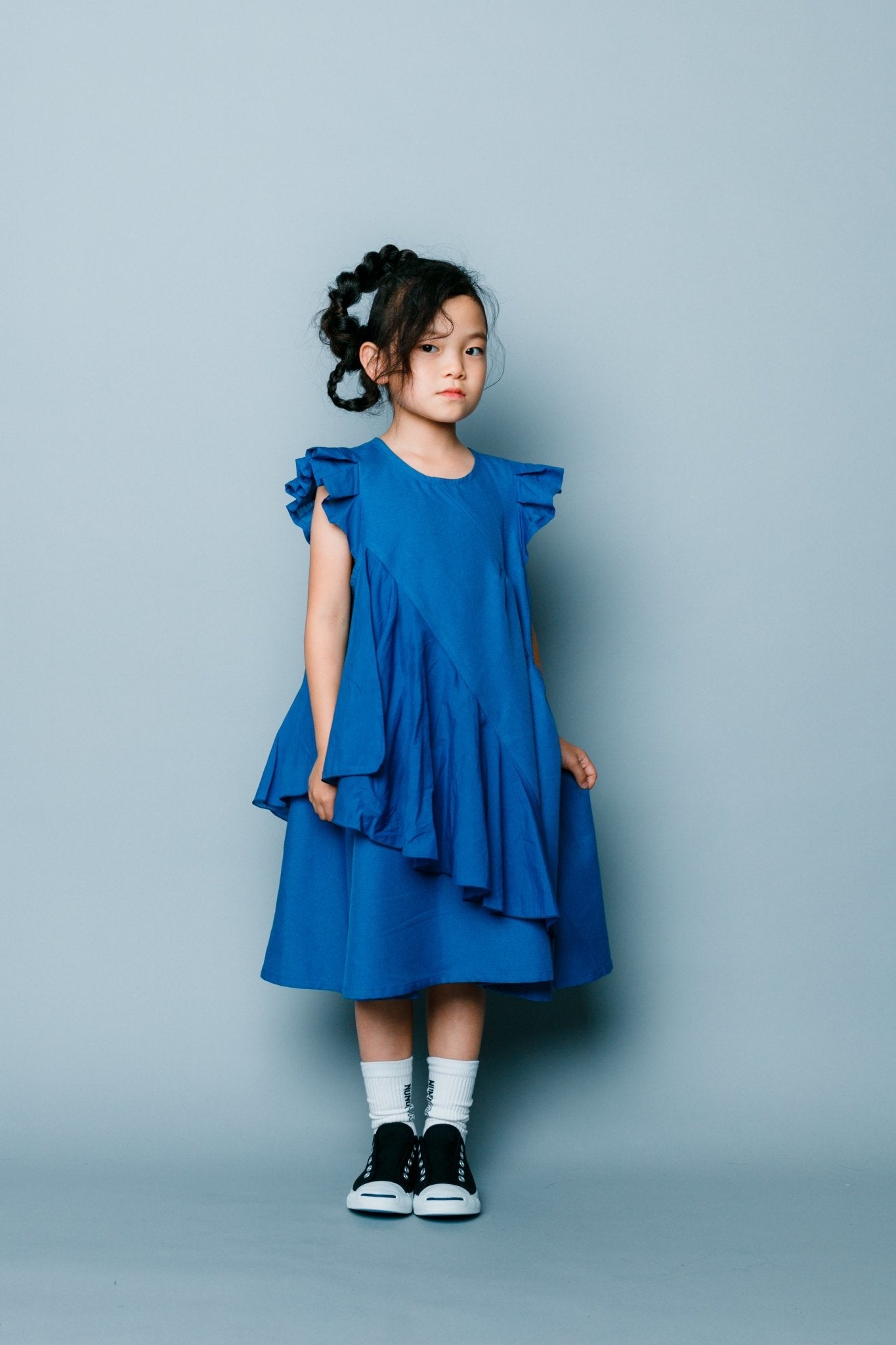 Blue Frill Dress - Petite Belle