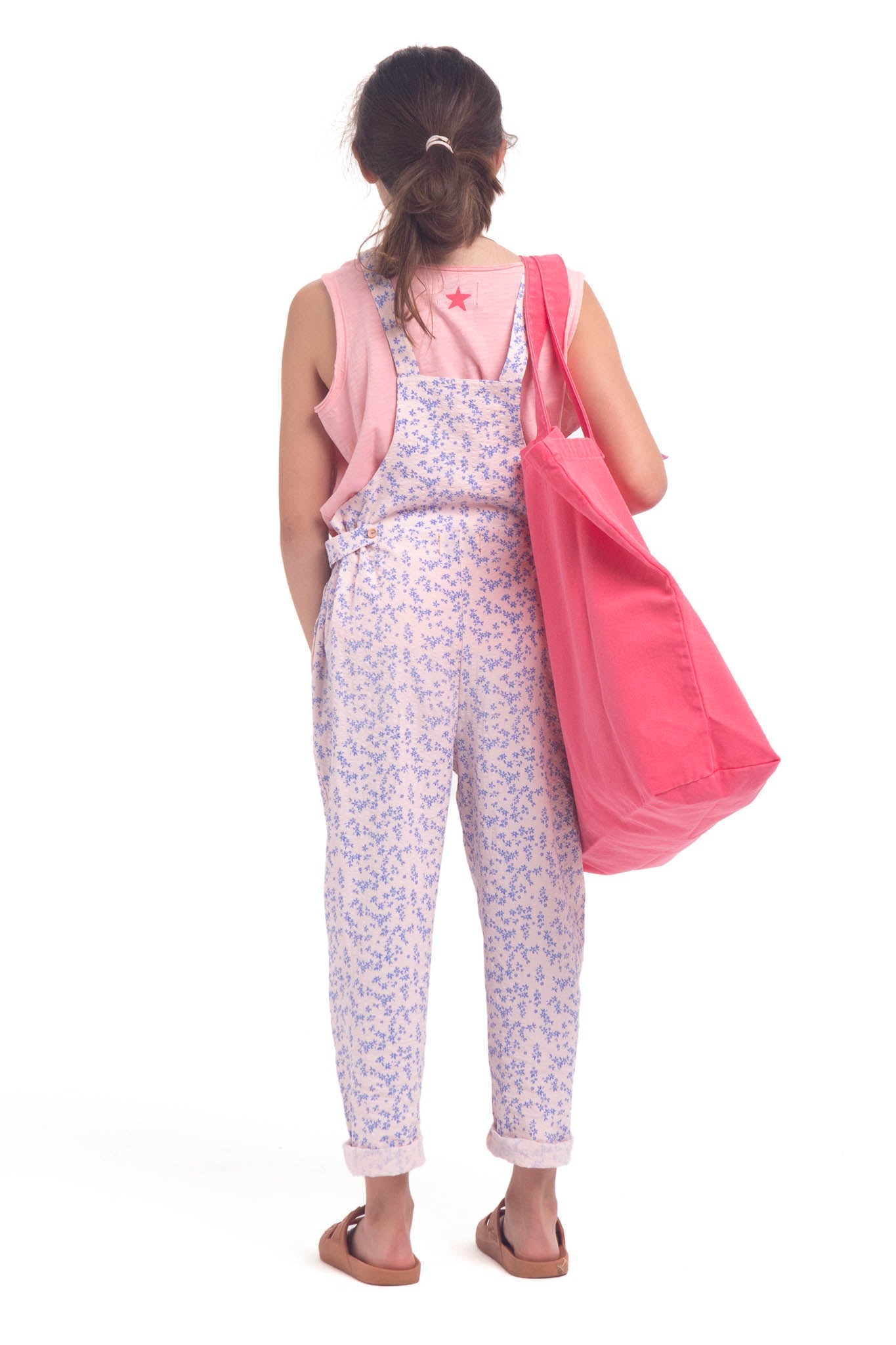 Blue Little Flowers Jumpsuit by Piupiuchick - Petite Belle
