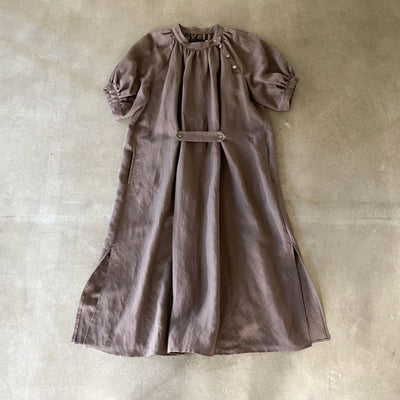 Brown Belted Dress by Nunuforme - Petite Belle