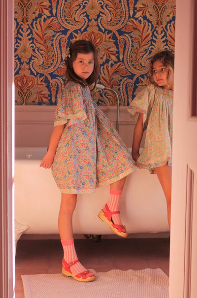 Butterfly Dress in Blue Garden by Bonjour Diary - Petite Belle