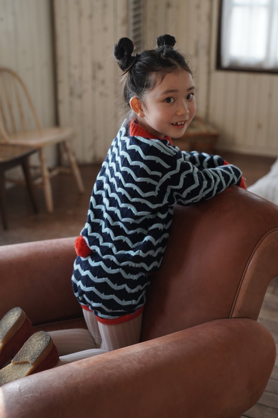 Carving Wave Knit Shorts by Mes Kids Des Fleurs - Petite Belle