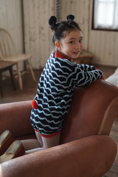 Carving Wave Knit Shorts by Mes Kids Des Fleurs - Petite Belle