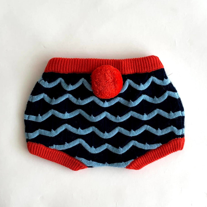 Carving Wave Knit Shorts by Mes Kids Des Fleurs - Petite Belle