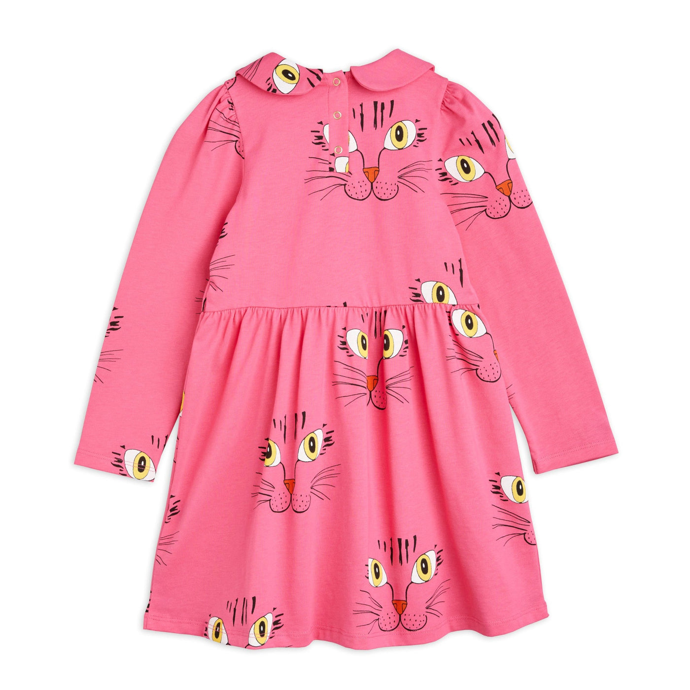Cat Face Long Sleeve Dress by Mini Rodini - Petite Belle