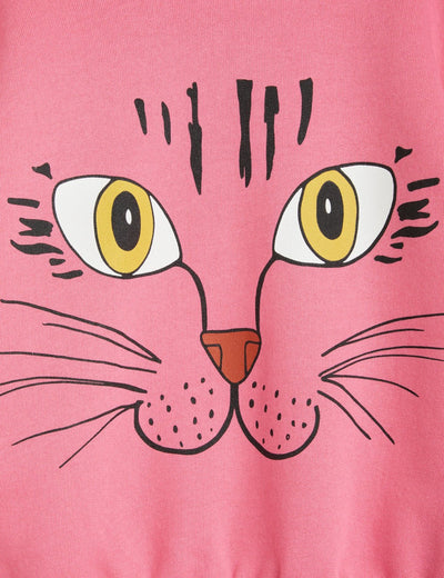 Cat Face Sweatshirt by Mini Rodini - Petite Belle