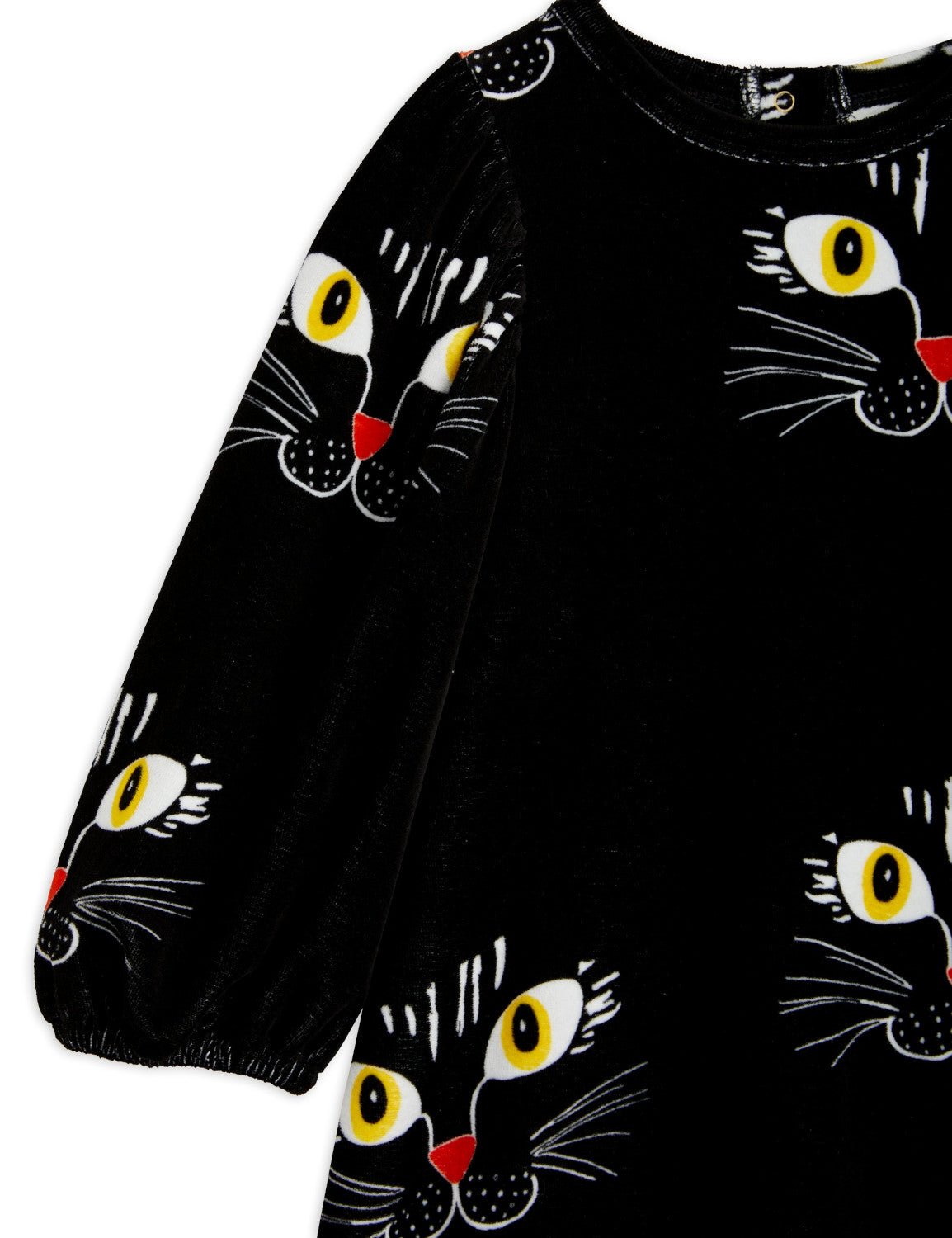 Cat Face Velour Dress by Mini Rodini - Petite Belle