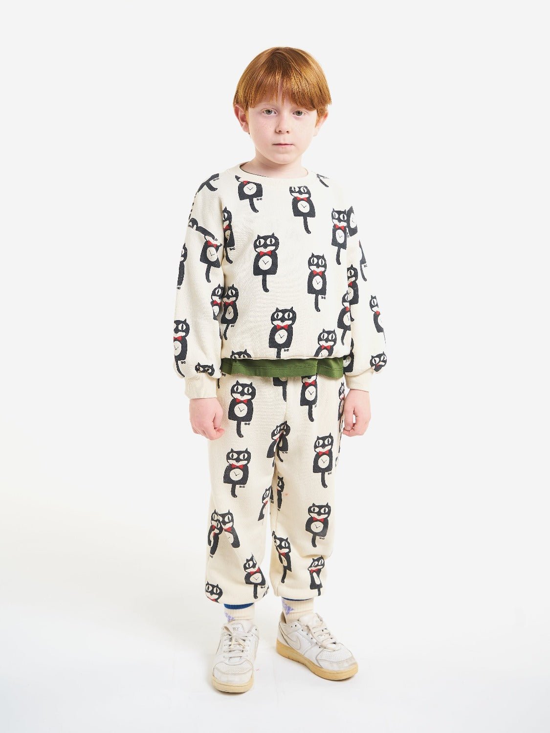 Cat O'Clock All Over Jogging Pants by Bobo Choses - Petite Belle