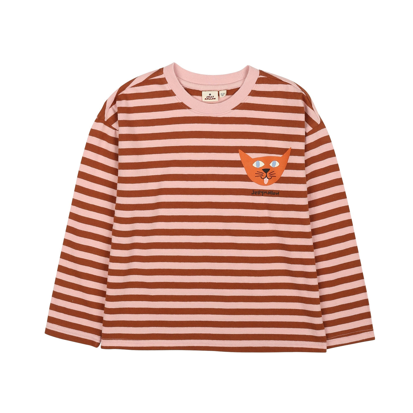 Cat Stripes Long Sleeves Top by Jelly Mallow - Petite Belle