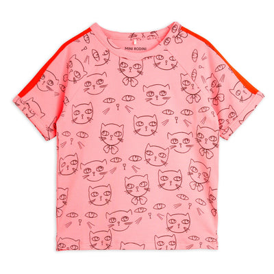 Cathletes T-Shirt in Pink by Mini Rodini - Petite Belle