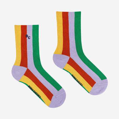 Colour Stripes Long Socks by Bobo Choses - Petite Belle