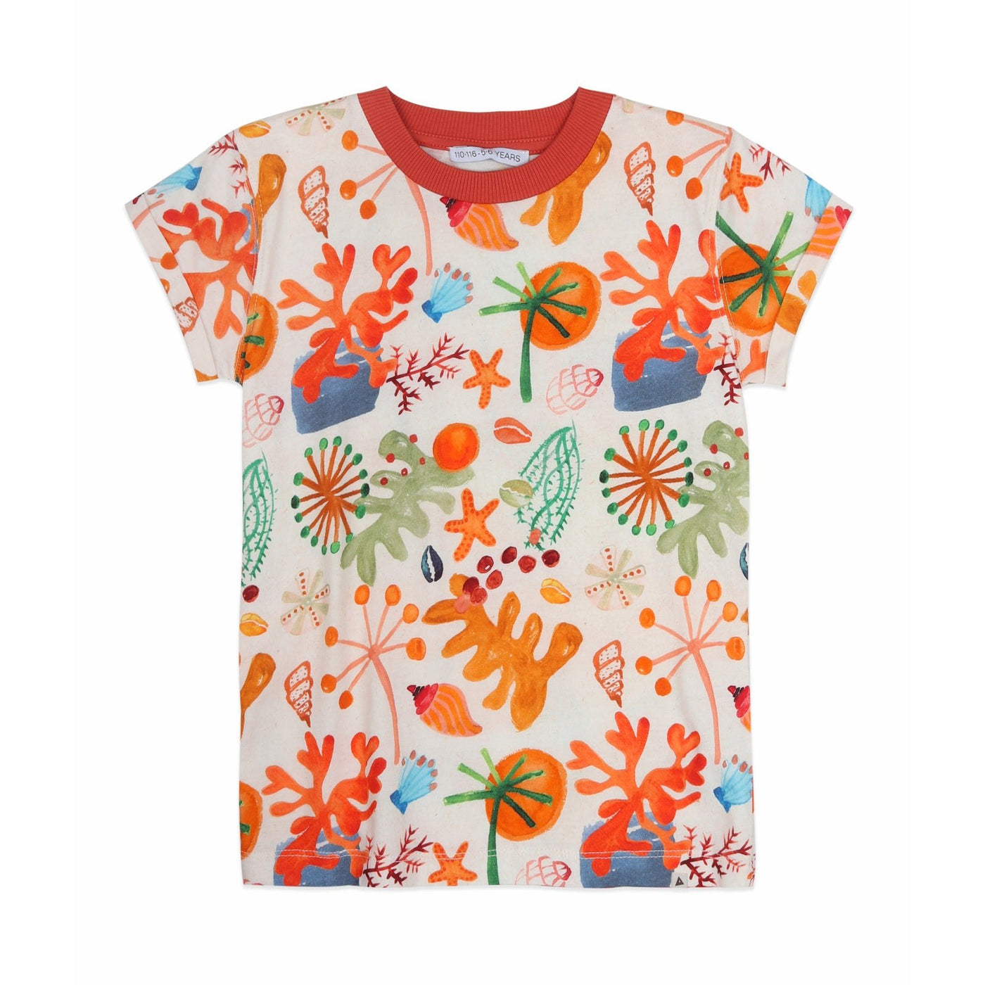 Coral AOP Short Sleeves T-Shirt - Petite Belle