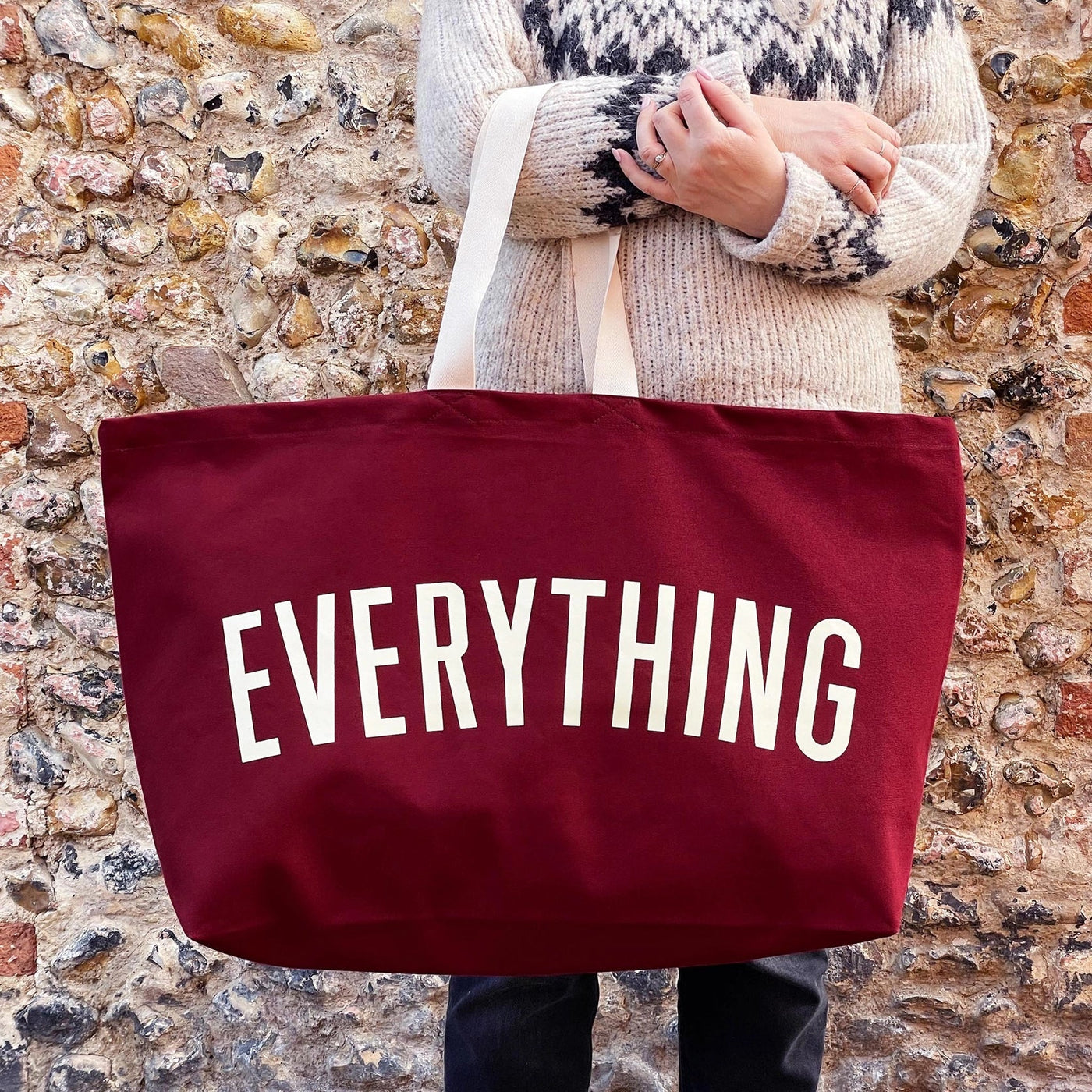 Everything - Burgundy REALLY Big Bag by Alphabet Bags - Petite Belle