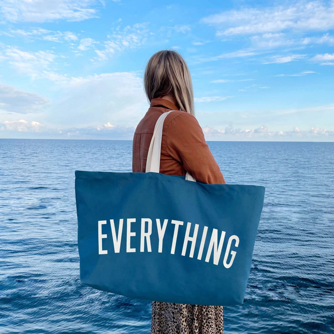 Everything - Ocean Blue REALLY Big Bag by Alphabet Bags - Petite Belle