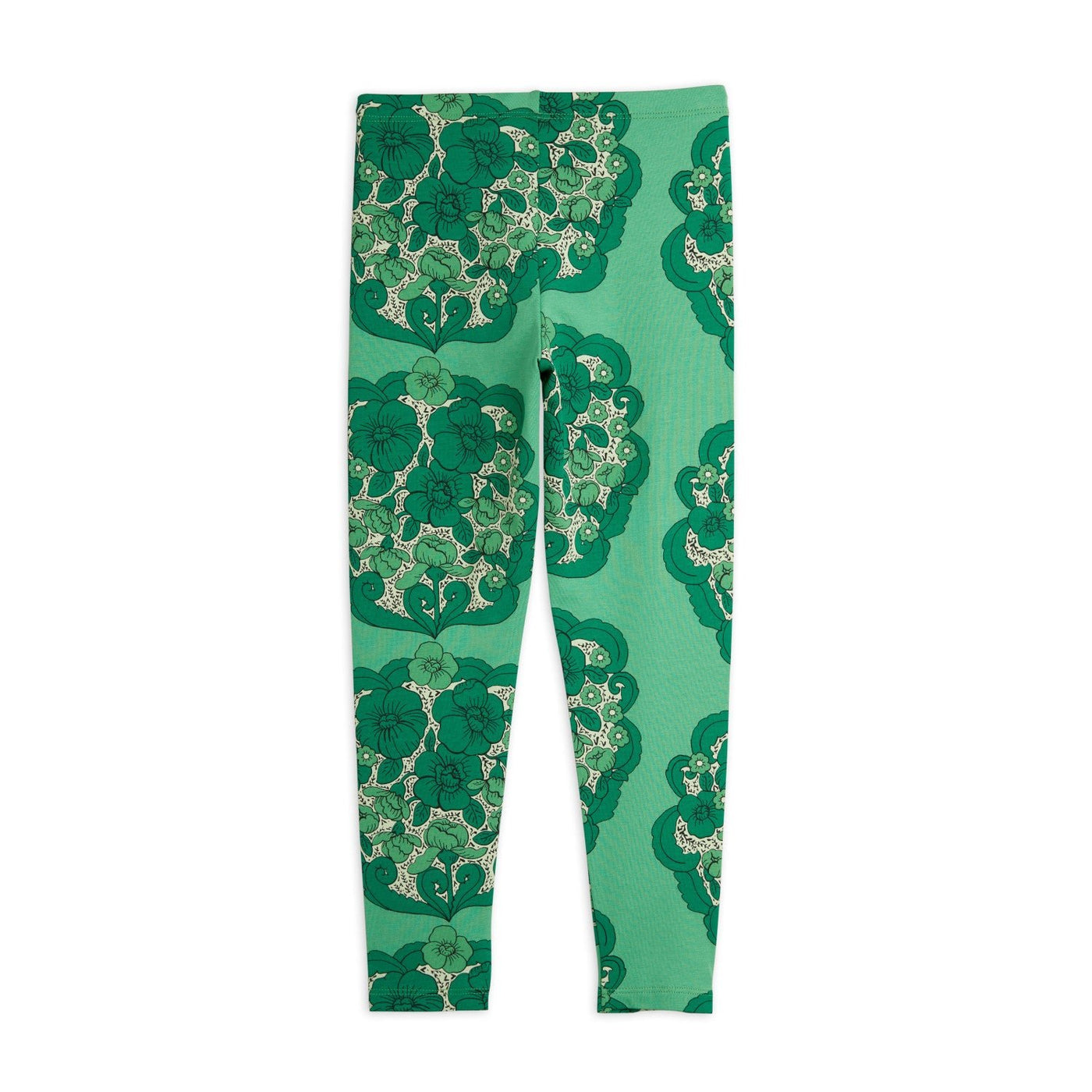 Flower Leggings (Green) by Mini Rodini - Petite Belle
