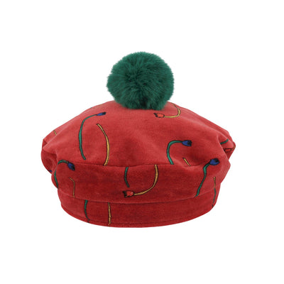 Flower Velour Beret by Jelly Mallow - Petite Belle