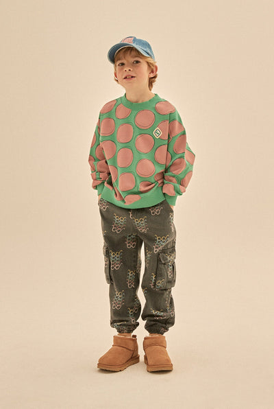 Glasses Denim Cargo Pants by Jelly Mallow - Petite Belle