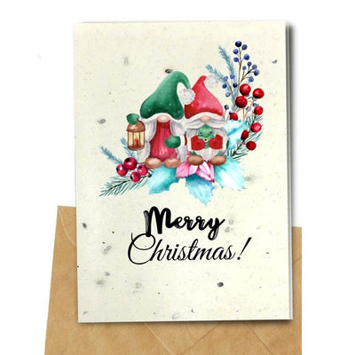 Gnomes Seeded Christmas Card by EarthBits - Petite Belle