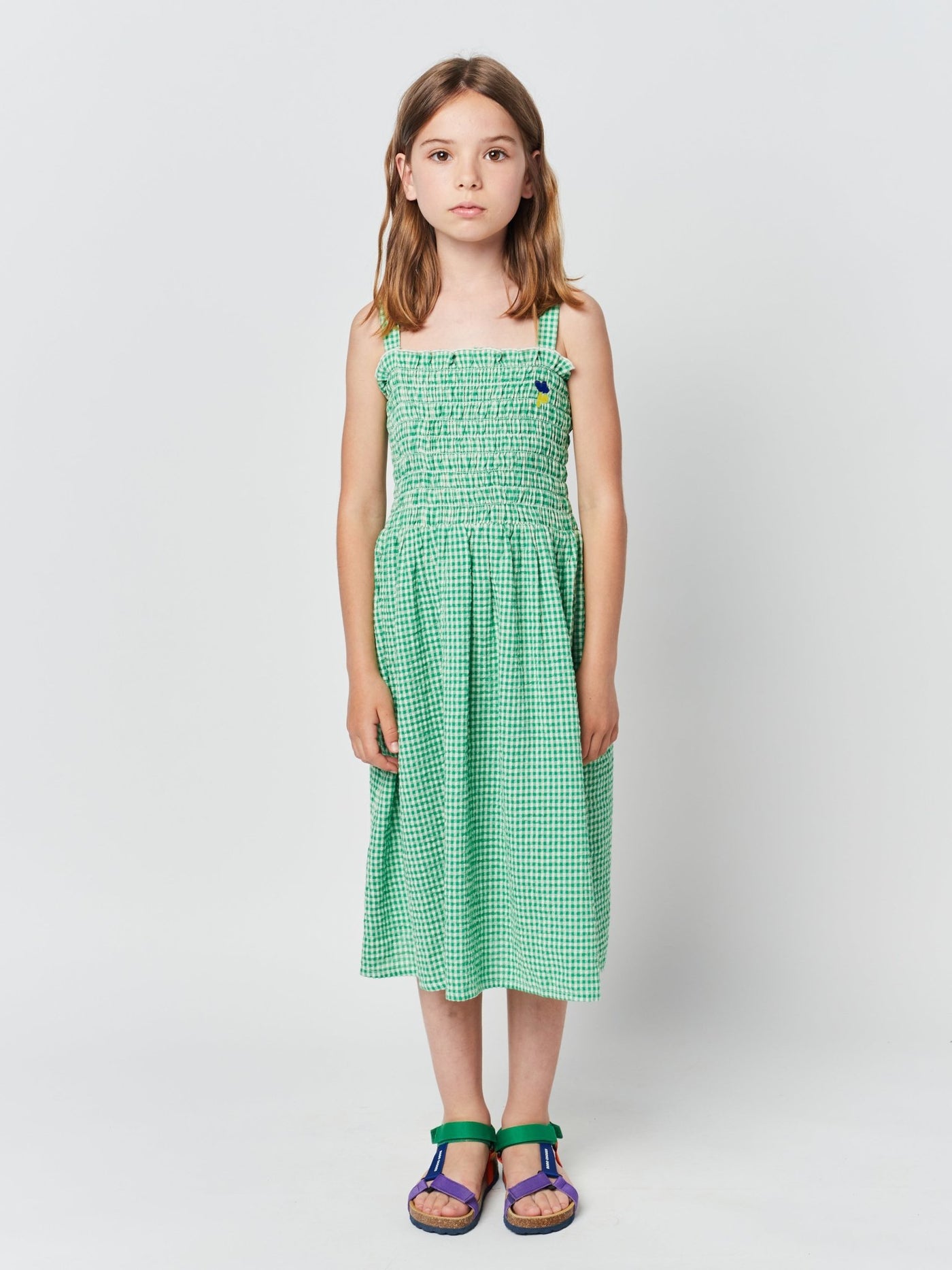 Green Vichy Strap Dress by Bobo Choses - Petite Belle