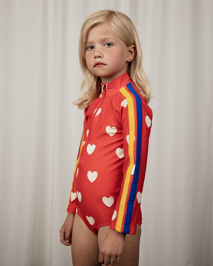 Hearts Long Sleeves Swimsuit by Mini Rodini - Petite Belle