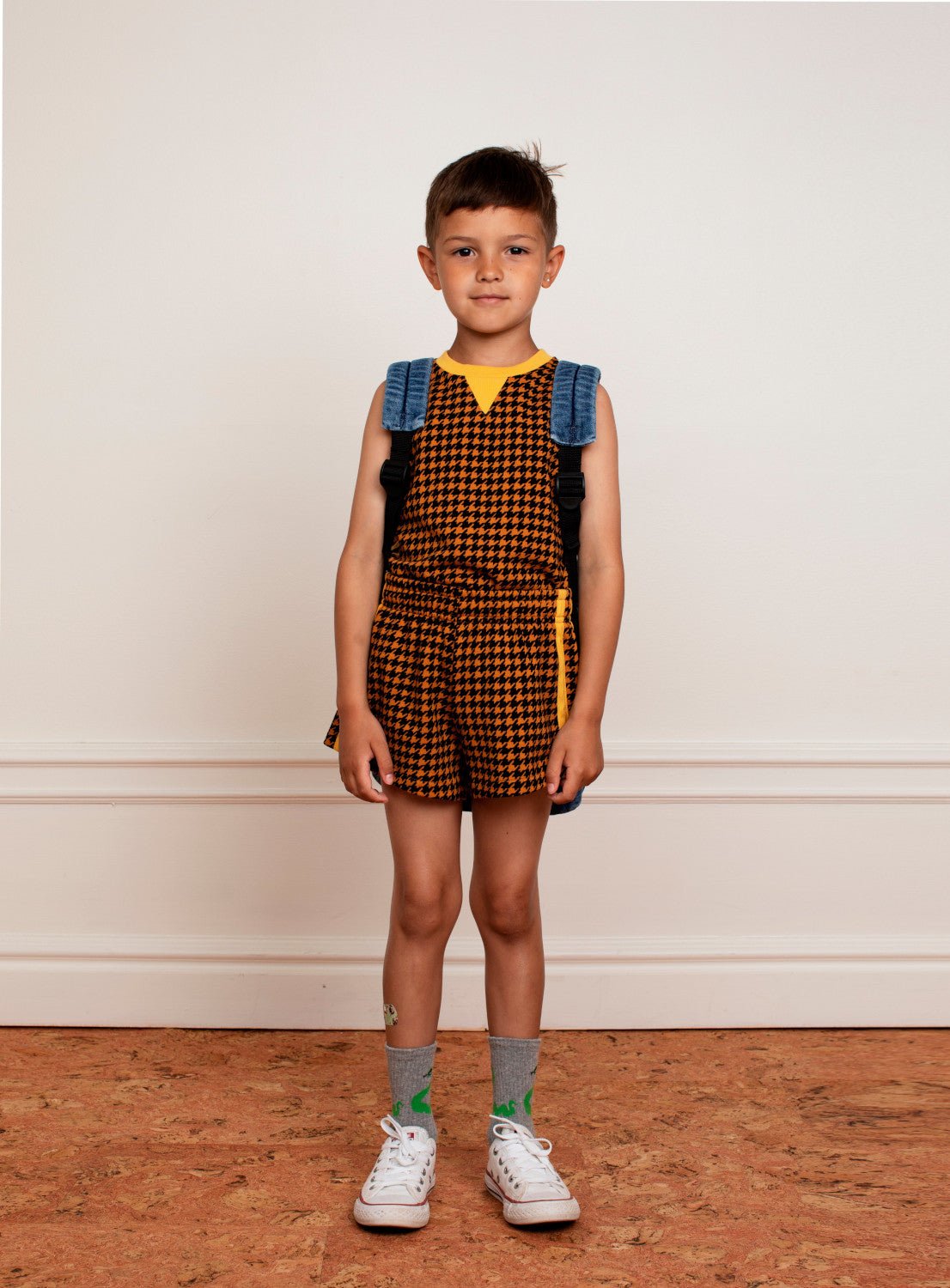 Houndstooth Shorts (Brown) by Mini Rodini - Petite Belle