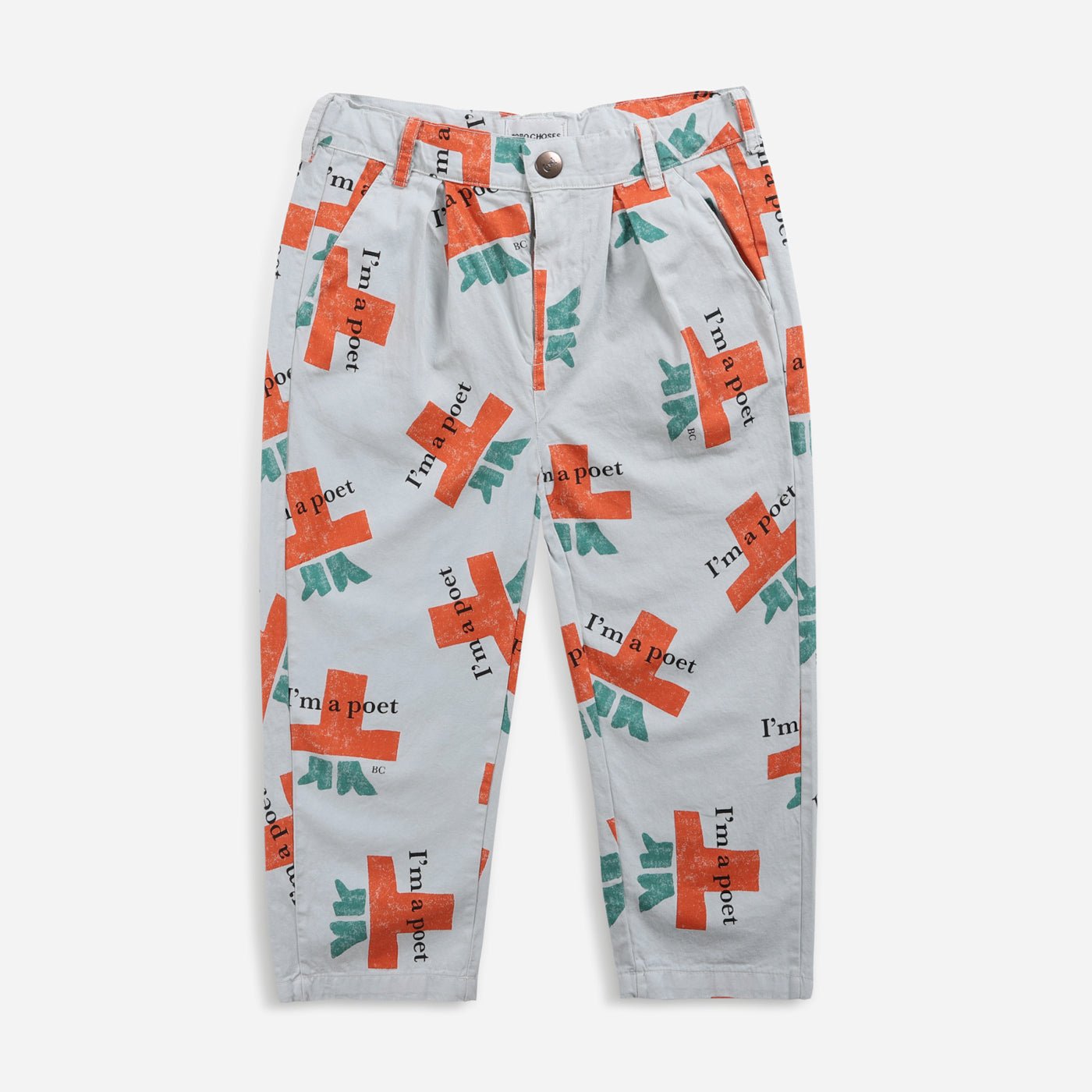 I'm A Poet All Over Woven Chino Pants by Bobo Choses - Petite Belle