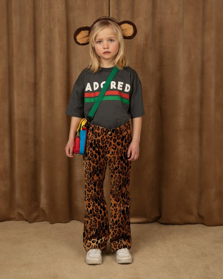 Leopard Flared Velvet Trousers by Mini Rodini - Petite Belle