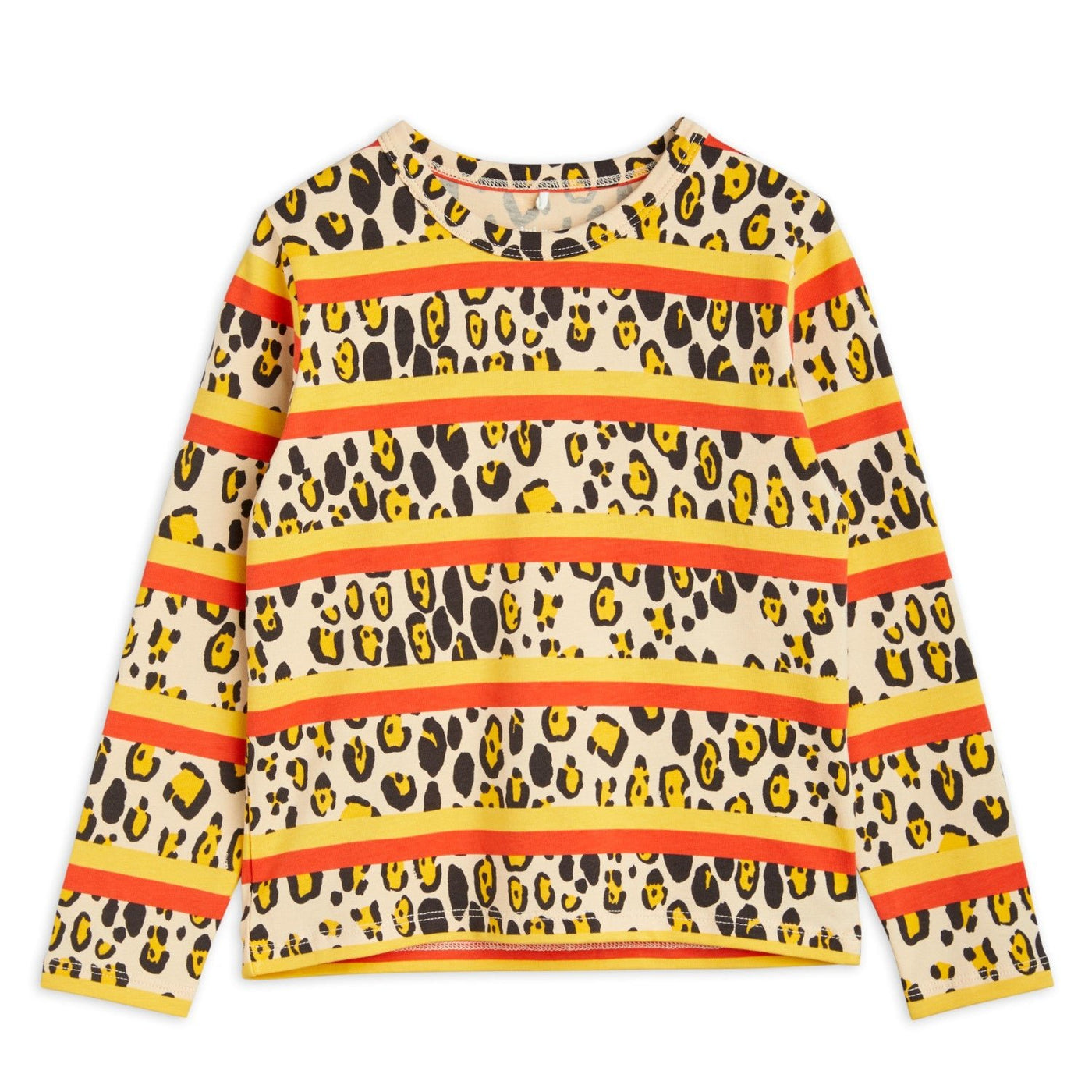 Leopard Stripe Long Sleeves Tee by Mini Rodini - Petite Belle