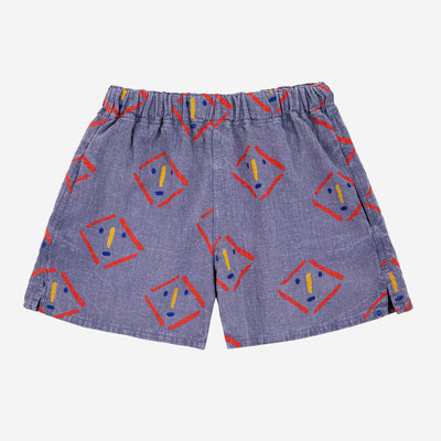 Masks All Over Woven Shorts by Bobo Choses - Petite Belle