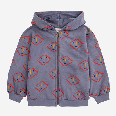 Masks All Over Zipped Hoodie by Bobo Choses - Petite Belle