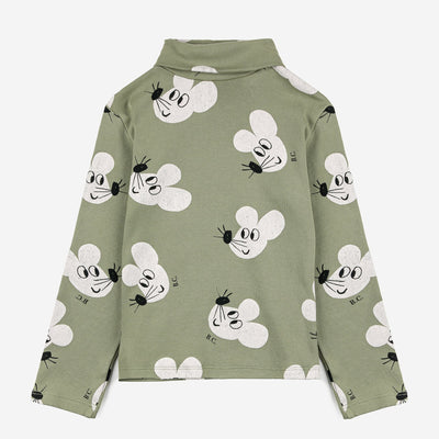 Mouse All Over Turtleneck T-Shirt by Bobo Choses - Petite Belle