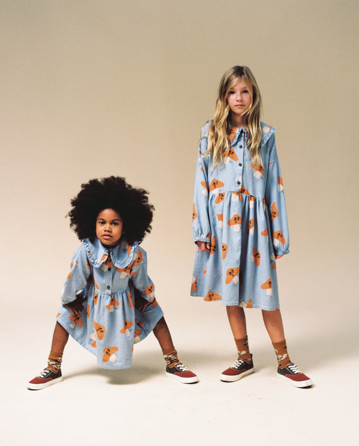 Mr Mushroom All Over Woven Dress by Bobo Choses - Petite Belle