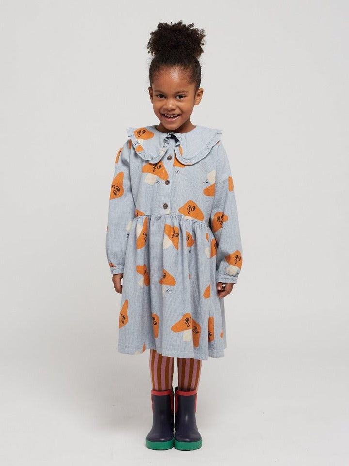 Mr Mushroom All Over Woven Dress by Bobo Choses - Petite Belle