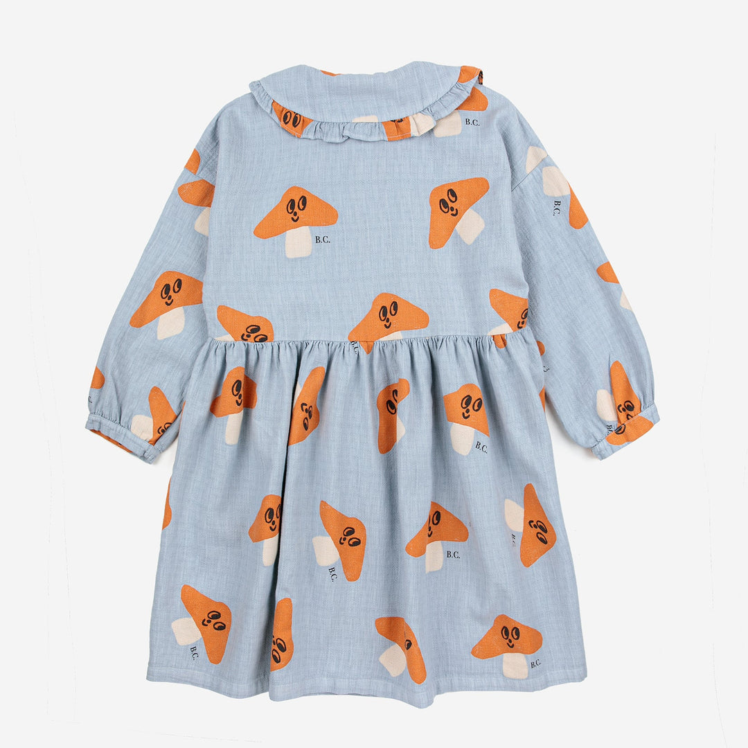 Mr Mushroom All Over Woven Dress by Bobo Choses - Petite Belle