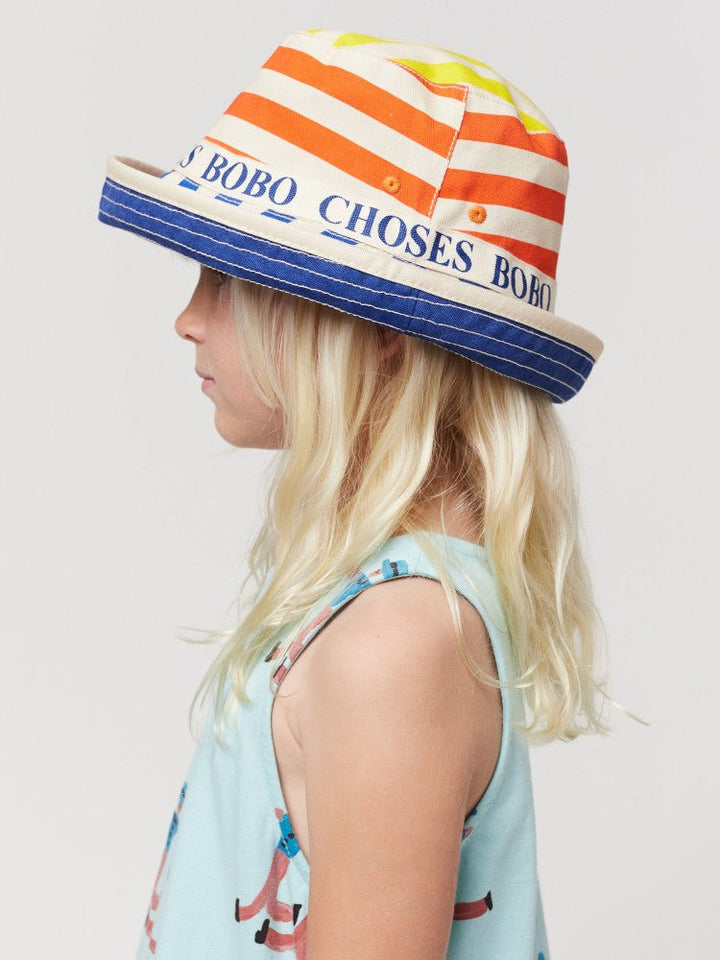 Multicolour Stripes Reversible Hat by Bobo Choses - Petite Belle