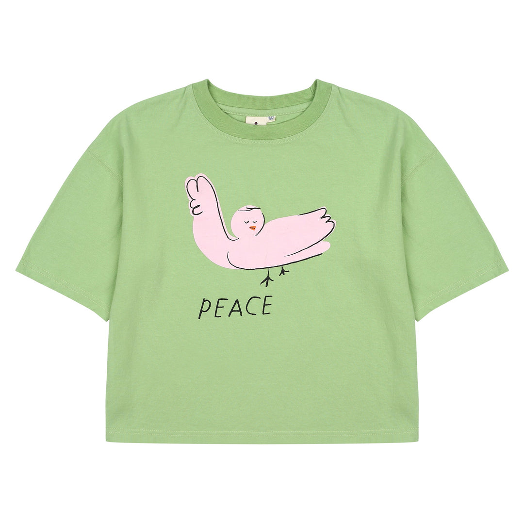 Peace Tee in Green by Jelly Mallow - Petite Belle
