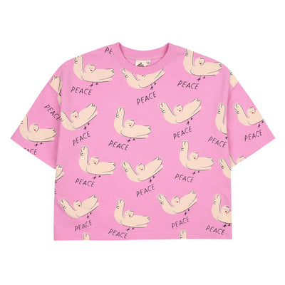 Peace Tee in Pink by Jelly Mallow - Petite Belle