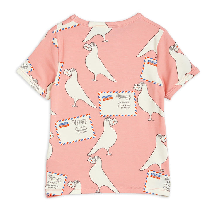 Pigeons Tee in Pink by Mini Rodini - Petite Belle