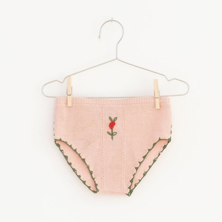 Pink Flowers Knit Shorties by Fish & Kids - Petite Belle