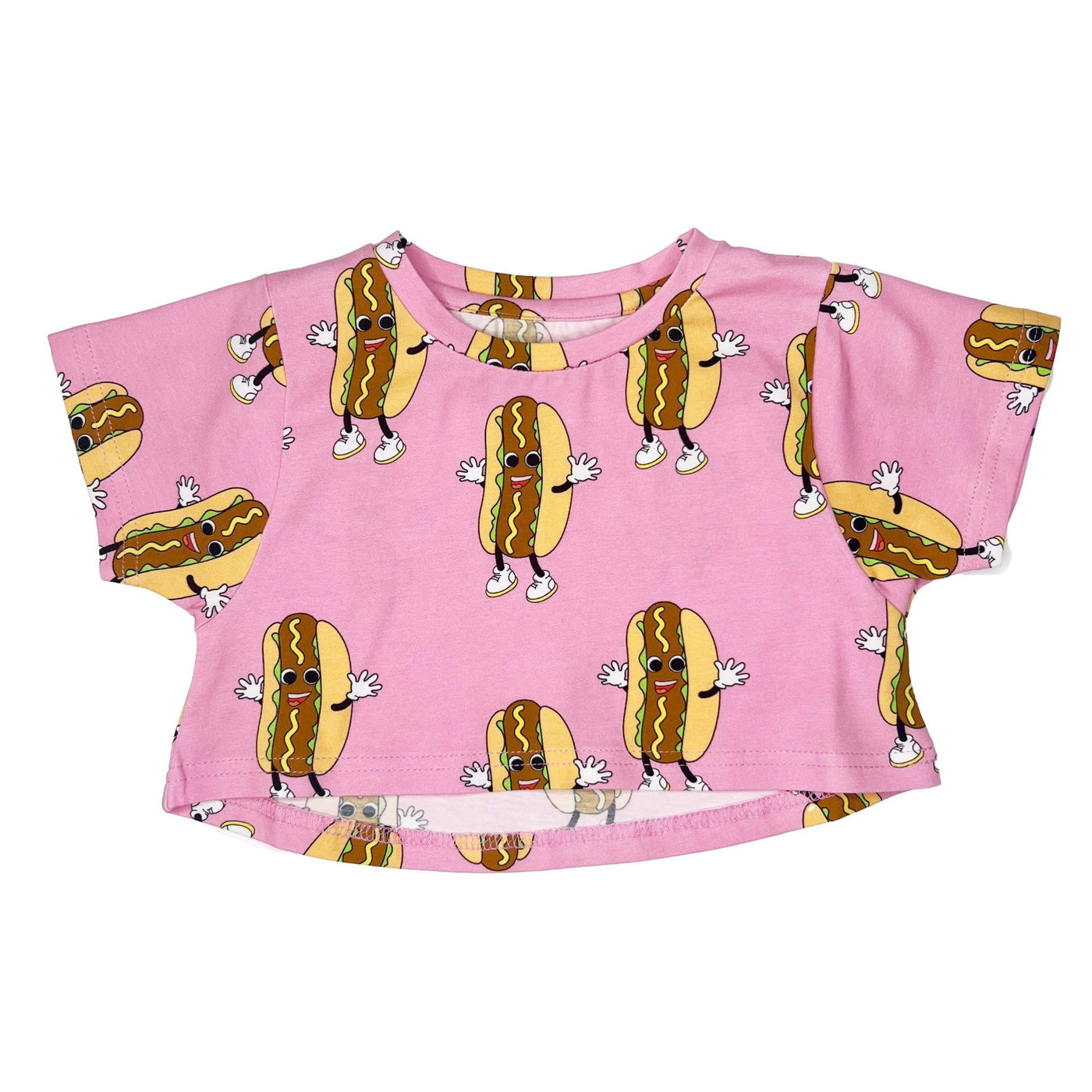 Pink Hotdogs Crop Top by Hugo Loves Tiki - Petite Belle