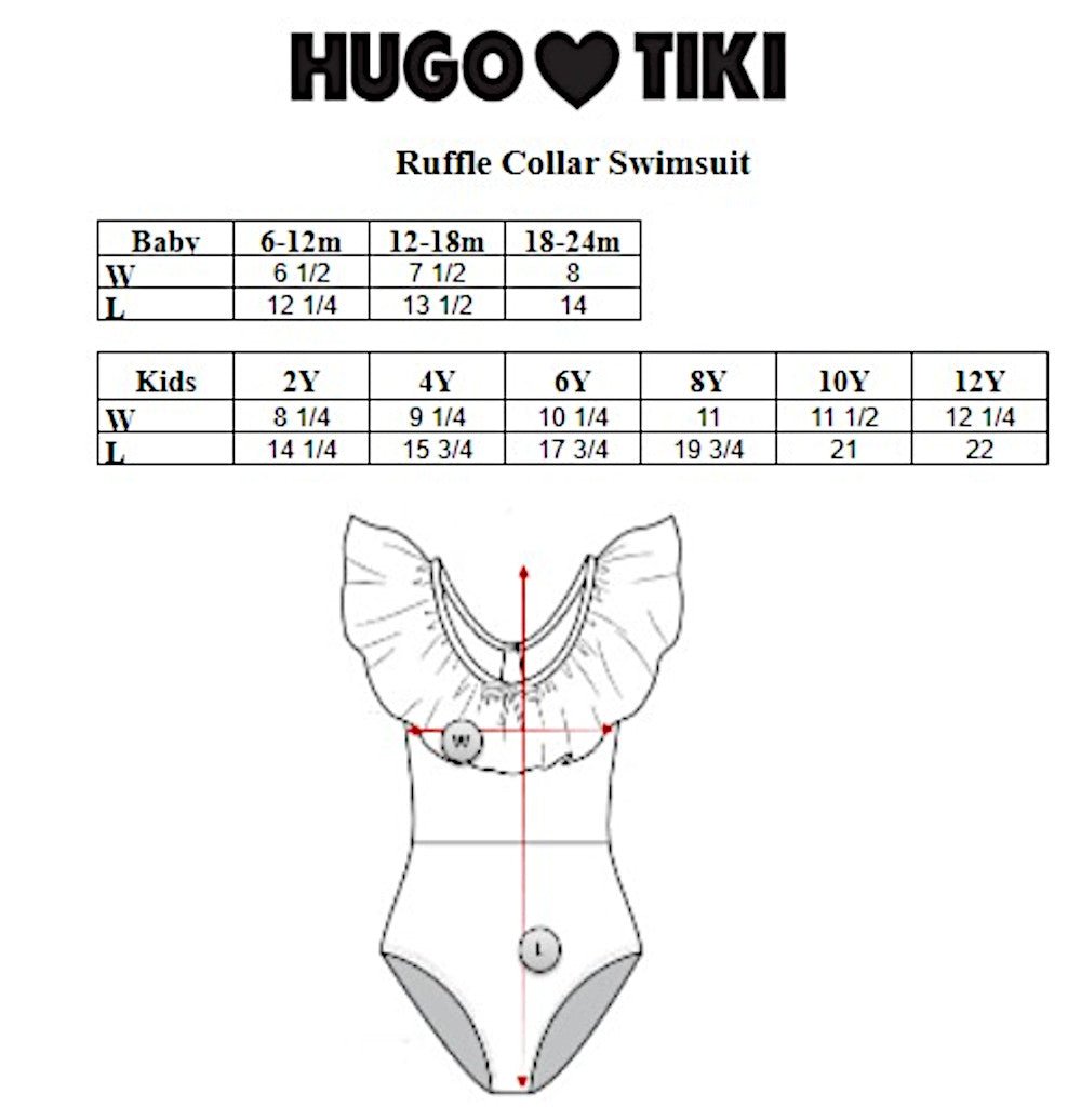 Pink Rainbow Ruffle Collar Swimsuit by Hugo Loves Tiki - Petite Belle