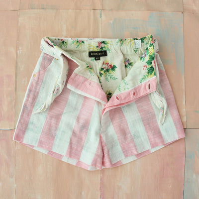 Pink Stripes Shorts by Bonjour Diary - Petite Belle