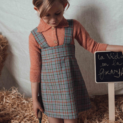 Plaid Overall Dress by Birinit Petit - Petite Belle