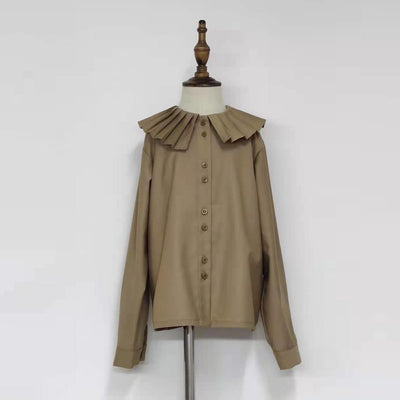 Pleated-Detail Shirt by Mes Kids Des Fleurs - Petite Belle