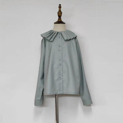 Pleated-Detail Shirt by Mes Kids Des Fleurs - Petite Belle