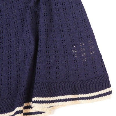 Pointelle Skirt Navy by Knit Planet - Petite Belle
