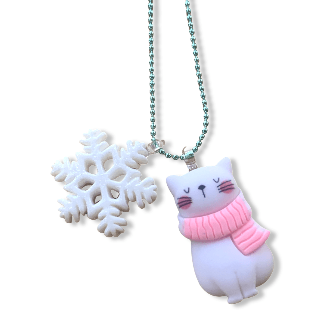 Pop Cutie Holiday Kitty Necklace - Petite Belle