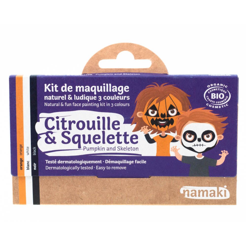 Pumpkin and Skeleton Face Painting Kit by Namaki - Petite Belle