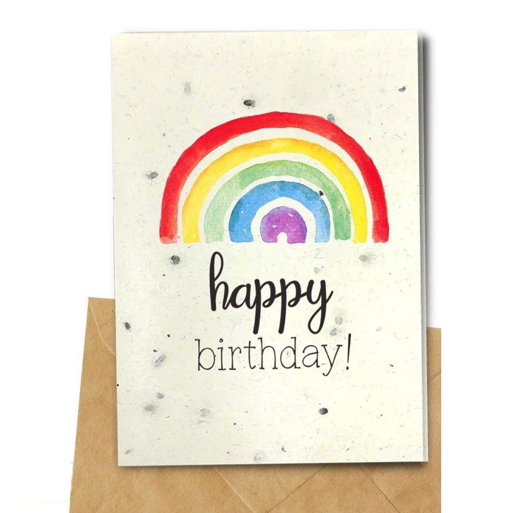 Rainbow Seeded Birthday Card by EarthBits - Petite Belle