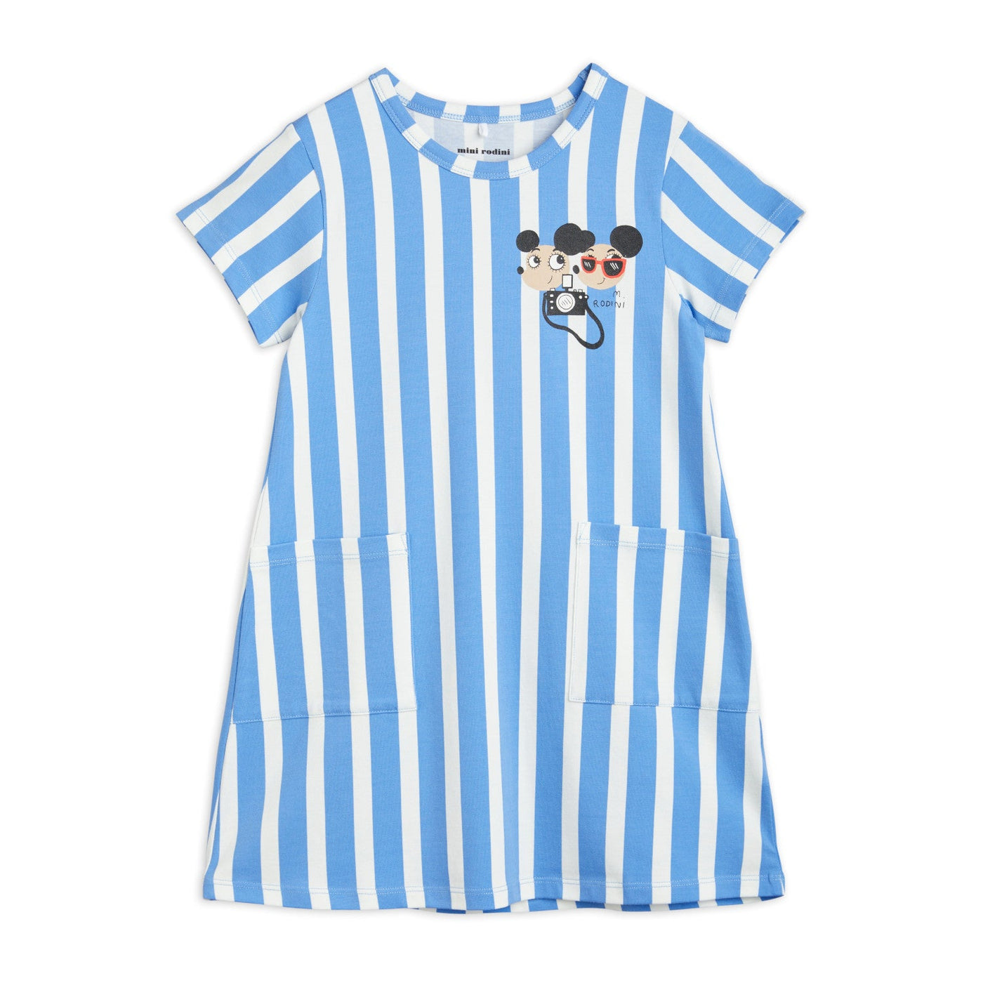 RitzRatz Stripe Dress in Blue by Mini Rodini - Petite Belle